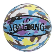 スポルディング（SPALDING）（メンズ）バスケットボール 7号球 マルチカモ ブルー×ブラウン 84-500J 屋外 室外