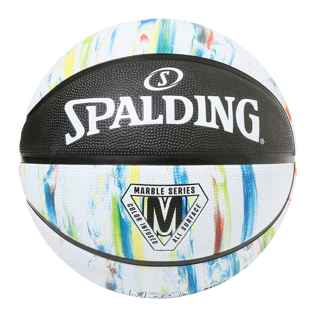 スポルディング（SPALDING）（メンズ）【新商品】バスケットボール 7号球 マーブル ブラック×ホワイト ラバー 84-404Z