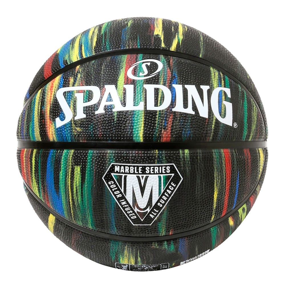 スポルディング（SPALDING）（メンズ）バスケットボール 7号球 マーブル ブラック ラバー 84-398Z
