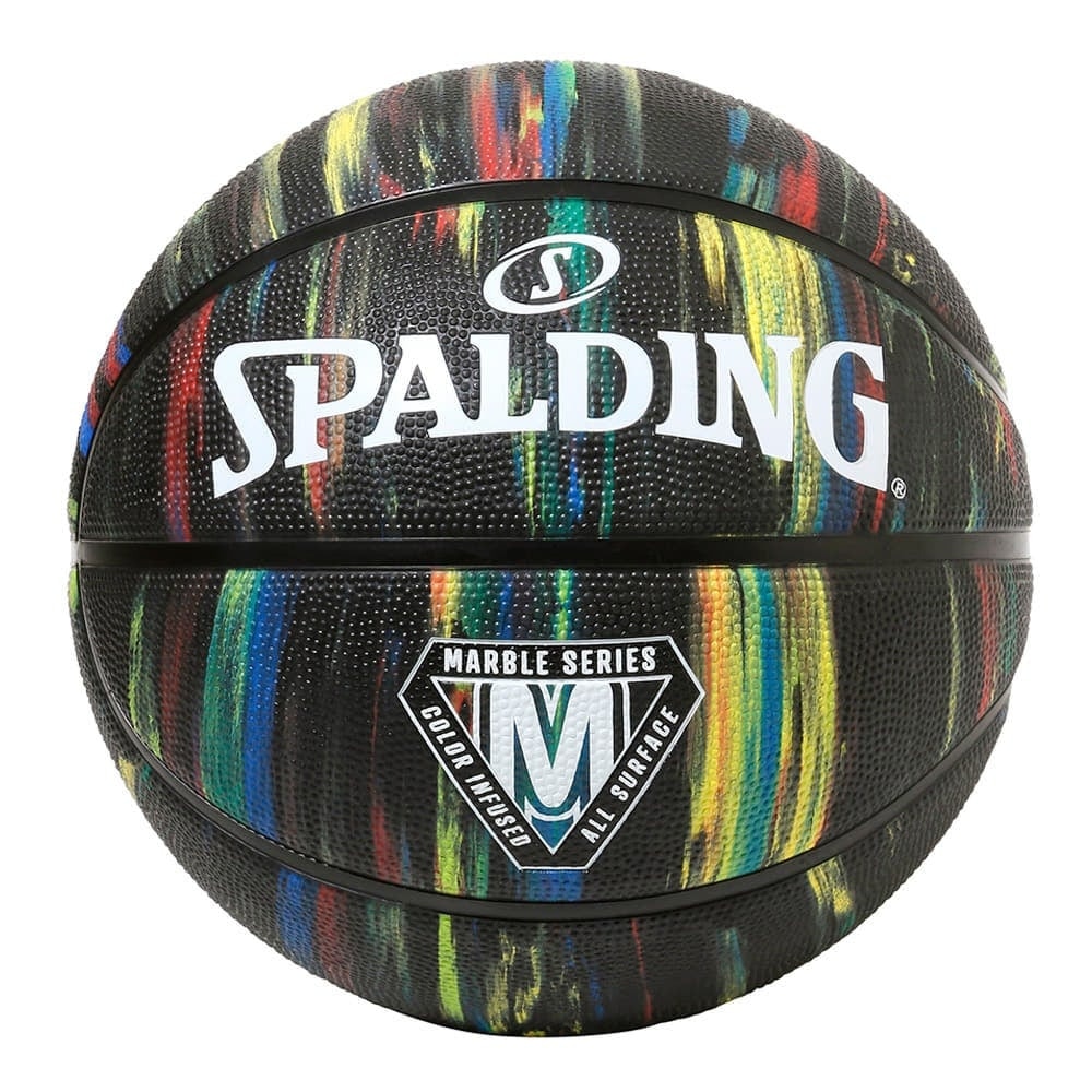 スポルディング（SPALDING）（メンズ）バスケットボール 7号球 マーブル ブラック ラバー 84-398Z