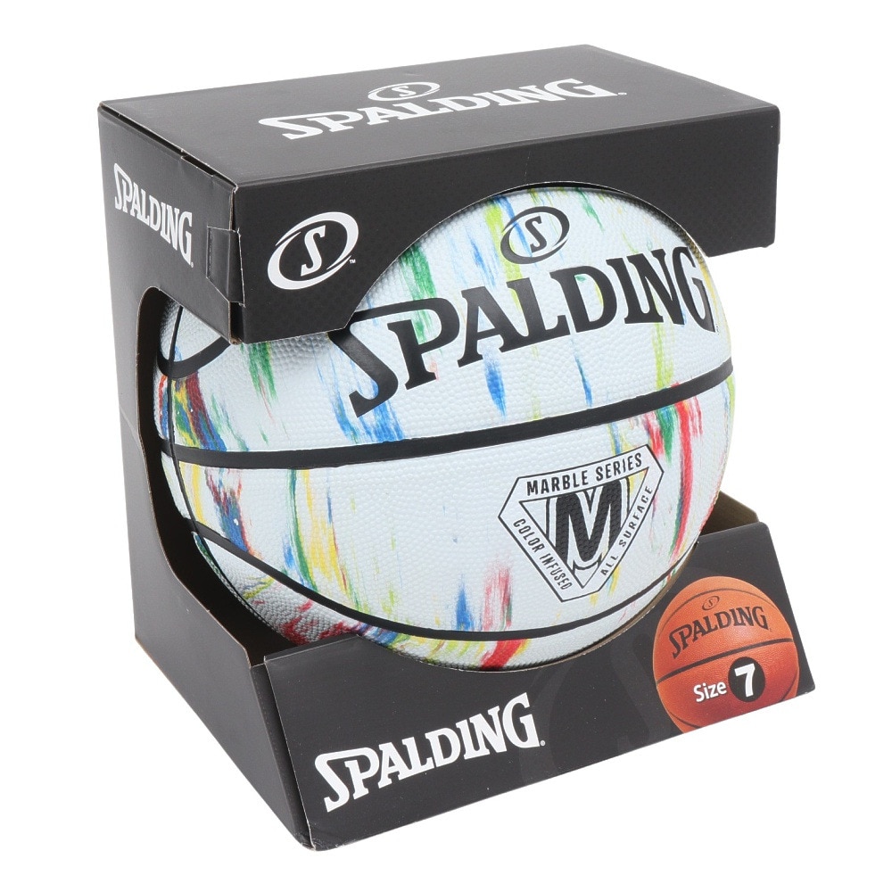 スポルディング（SPALDING）（メンズ）バスケットボール 7号球 マーブル レインボー 84-397Z