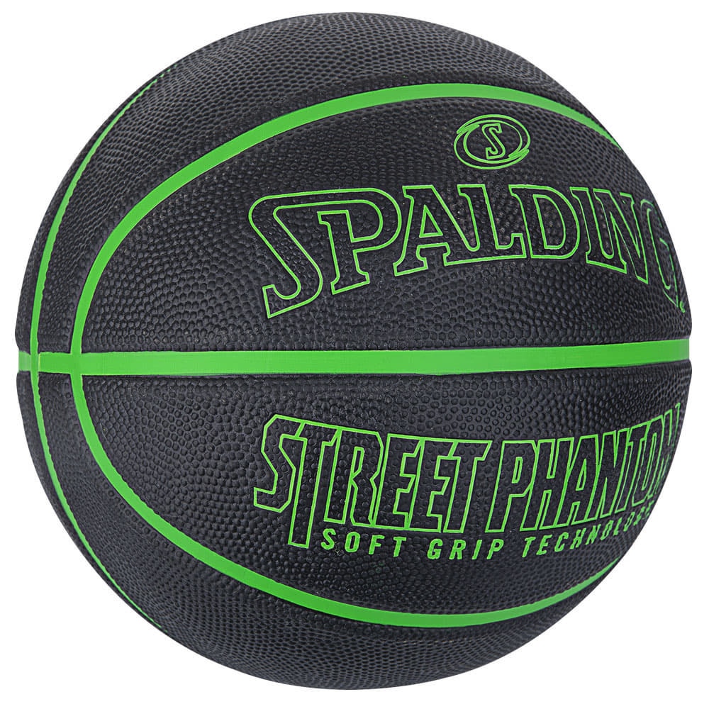 スポルディング（SPALDING）（メンズ）バスケットボール 7号球 ストリートファントム ラバー ブラック×グリーン 84-384Z