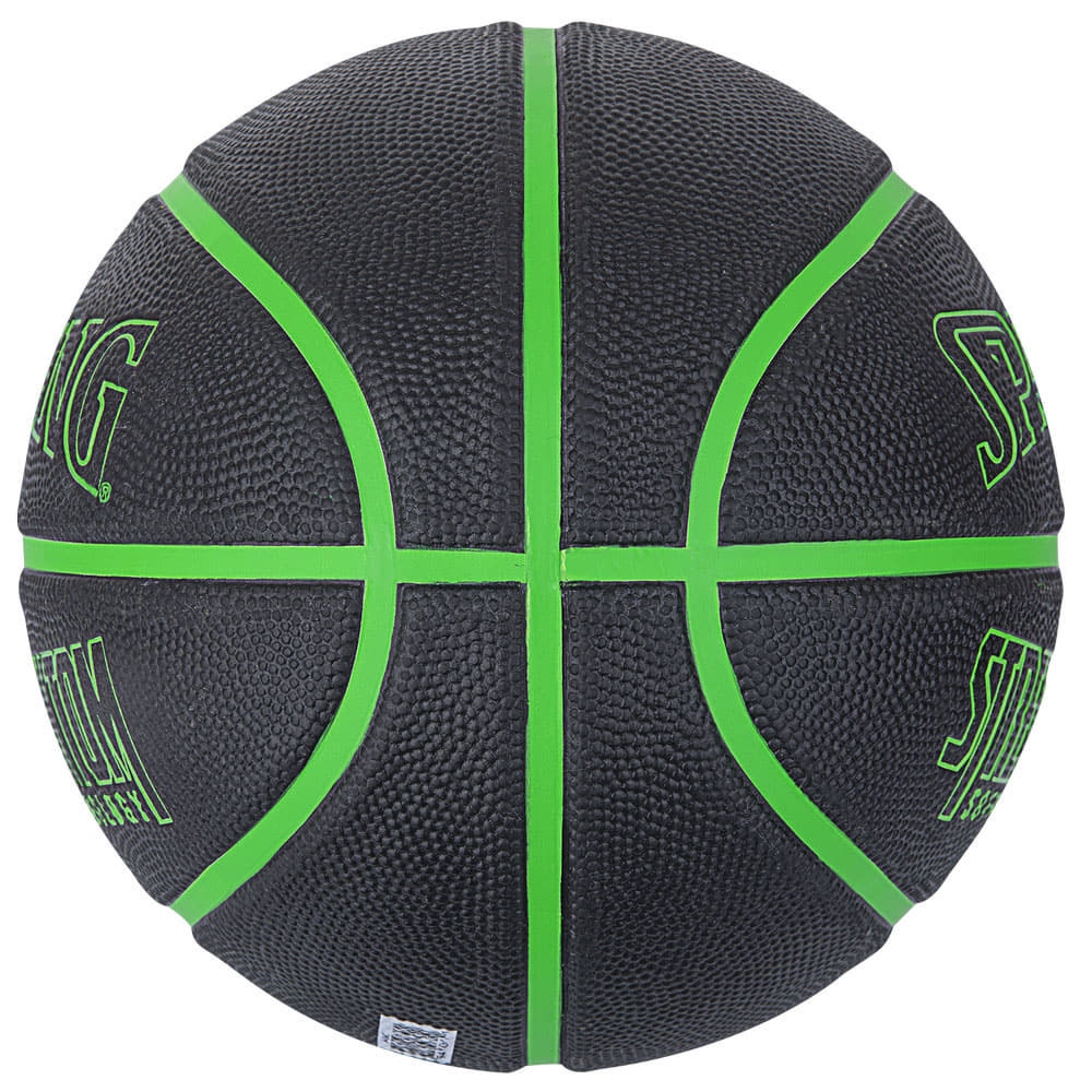 スポルディング（SPALDING）（メンズ）バスケットボール 7号球 ストリートファントム ラバー ブラック×グリーン 84-384Z