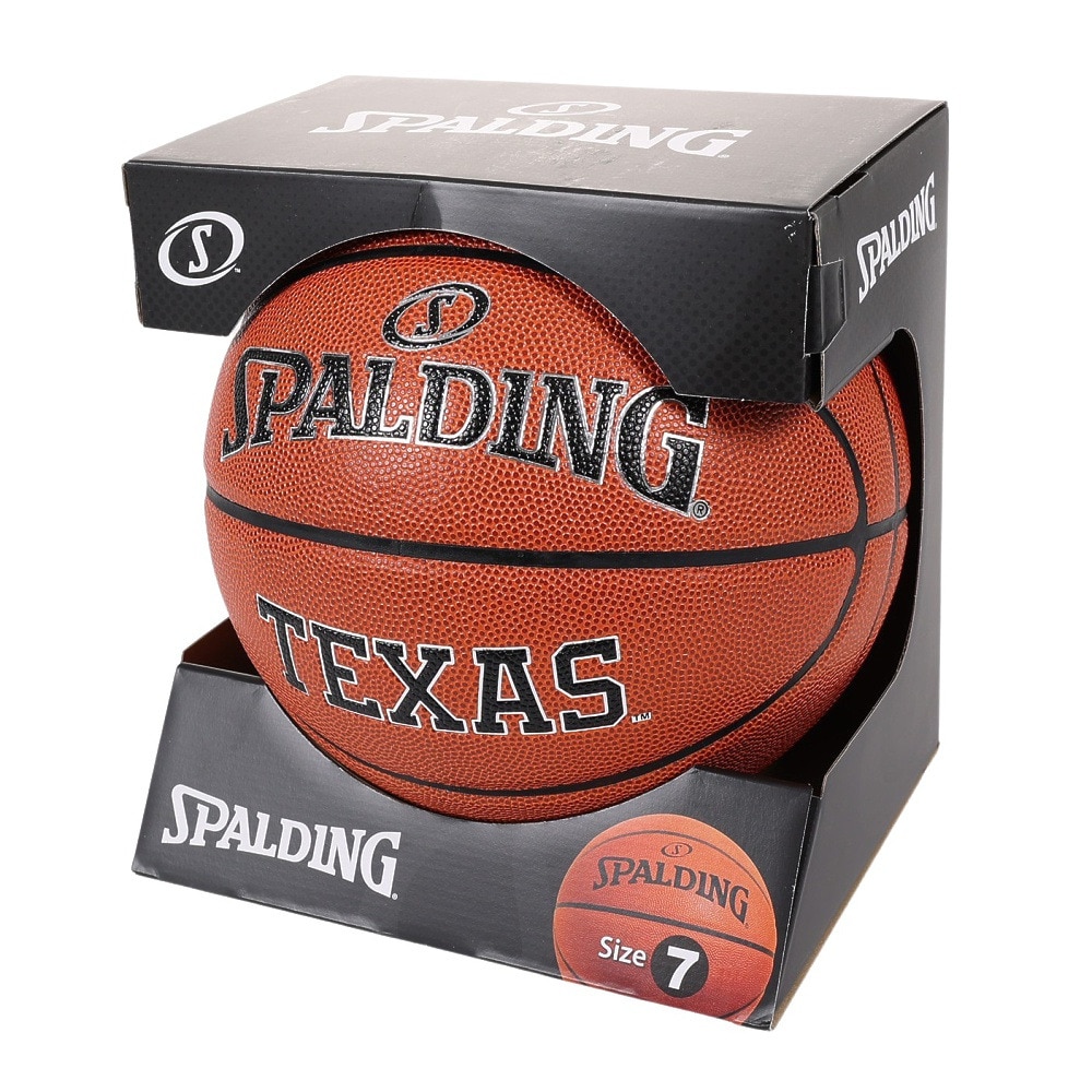 スポルディング（SPALDING）（メンズ、レディース）バスケットボール 7号球 テキサス ロングホーンズ 7号球 77-535J 屋外 室外