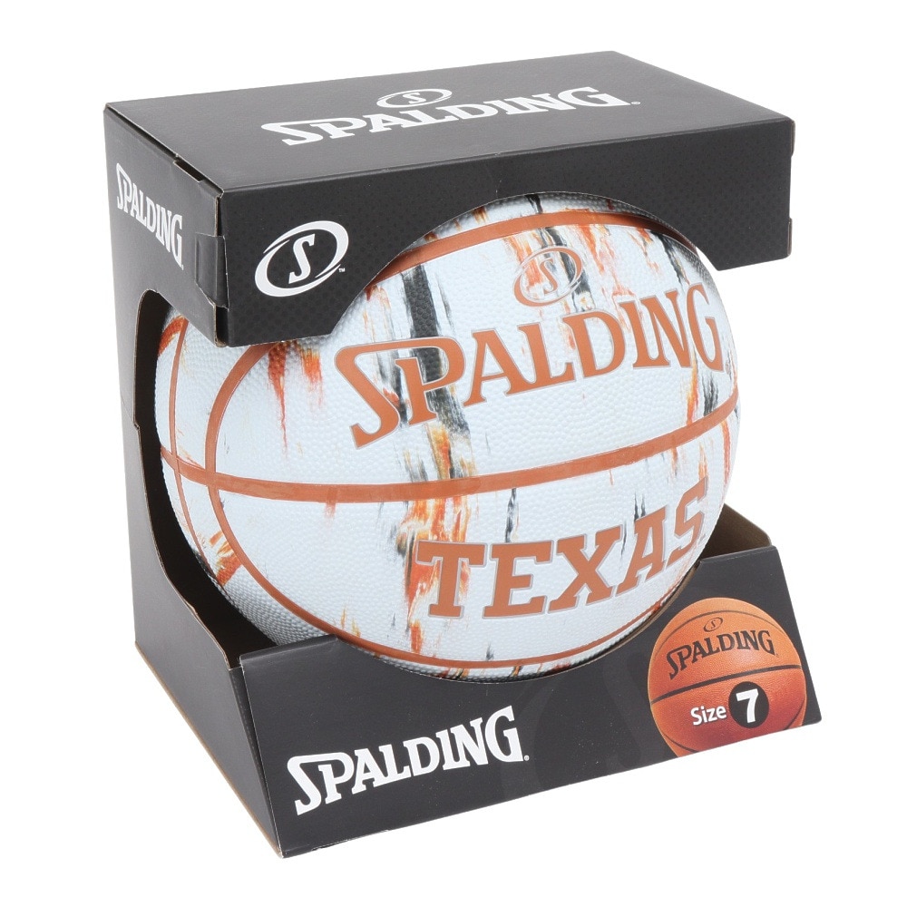 スポルディング（SPALDING）（メンズ）バスケットボール 7号球 テキサス ロングホーンズ マーブル ラバー 84-915J