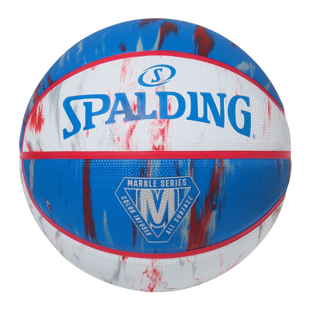 スポルディング（SPALDING）（メンズ）バスケットボール 7号球 マーブル レッド×ホワイト×ブルー 84-933J