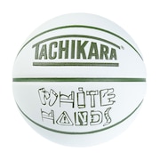 タチカラ（TACHIKARA）（メンズ）バスケットボール 7号球 WHITE HANDS ホワイト×カーキ SB7-296