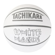 タチカラ（TACHIKARA）（メンズ）バスケットボール 7号球 WHITE HANDS ホワイト×グレー SB7-298