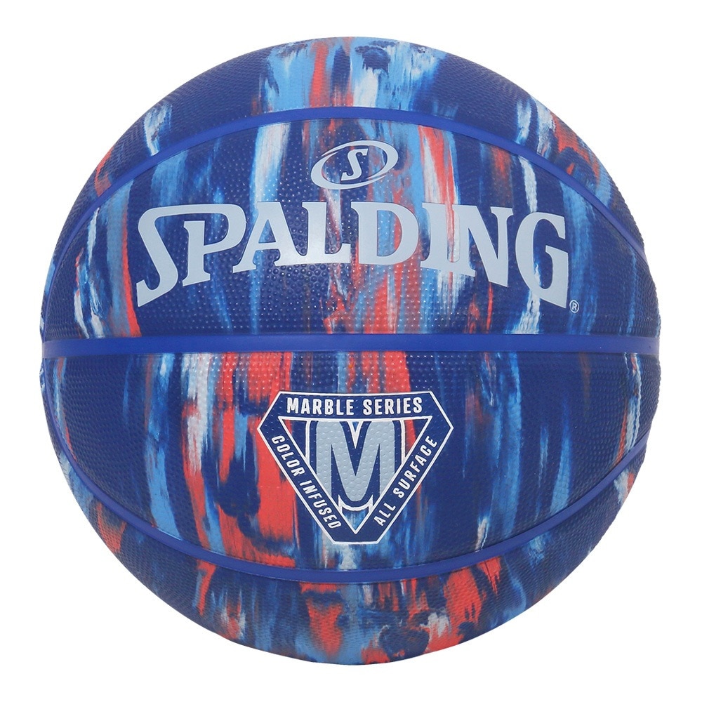 スポルディング（SPALDING）（メンズ）バスケットボール 7号球 マーブル ディープシー 84-986J