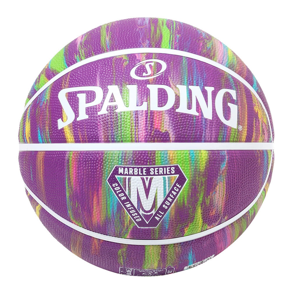 スポルディング（SPALDING）（メンズ）バスケットボール 7号球 マーブル パープル ラバー 84-403Z