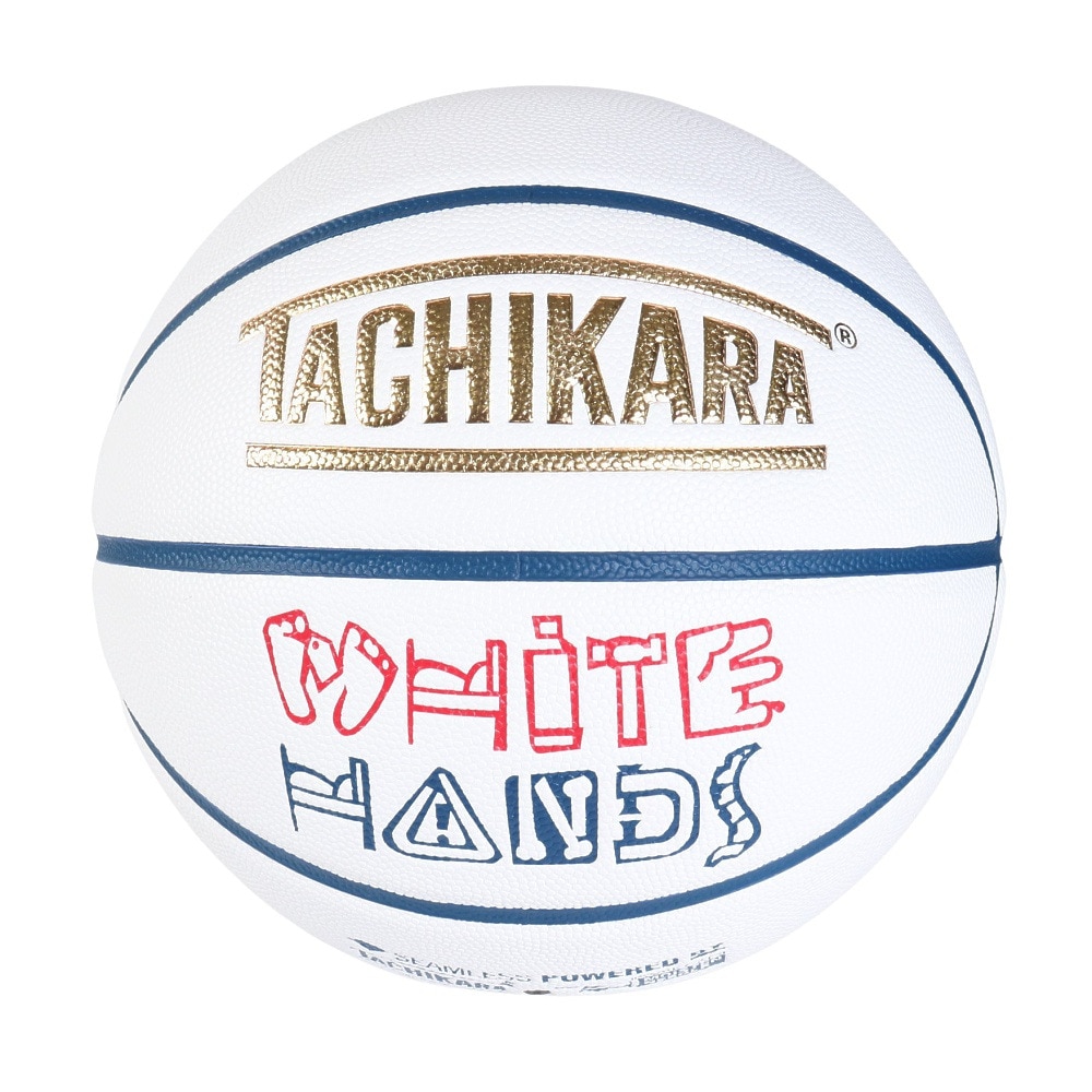 タチカラ（TACHIKARA）（メンズ）バスケットボール 7号球 WHITE HANDS W/BL SB7-208