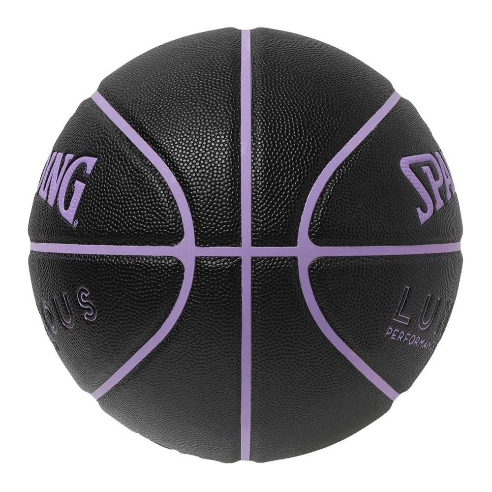 スポルディング（SPALDING）（メンズ）バスケットボール 7号球 ルミナス 合成皮革 ブラック×バイオレット 77-985J