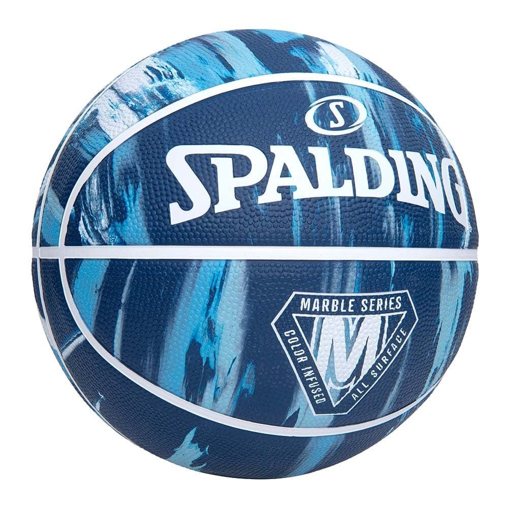 スポルディング（SPALDING）（メンズ）バスケットボール 7号球 マーブル ネイビー ライトブルー 85-069Z