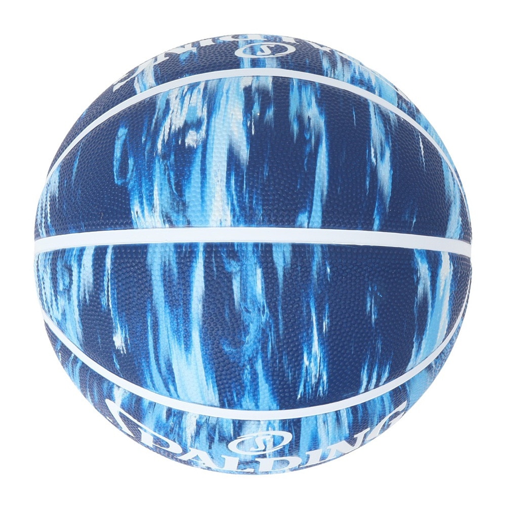 スポルディング（SPALDING）（メンズ）バスケットボール 7号球 マーブル ネイビー ライトブルー 85-069Z