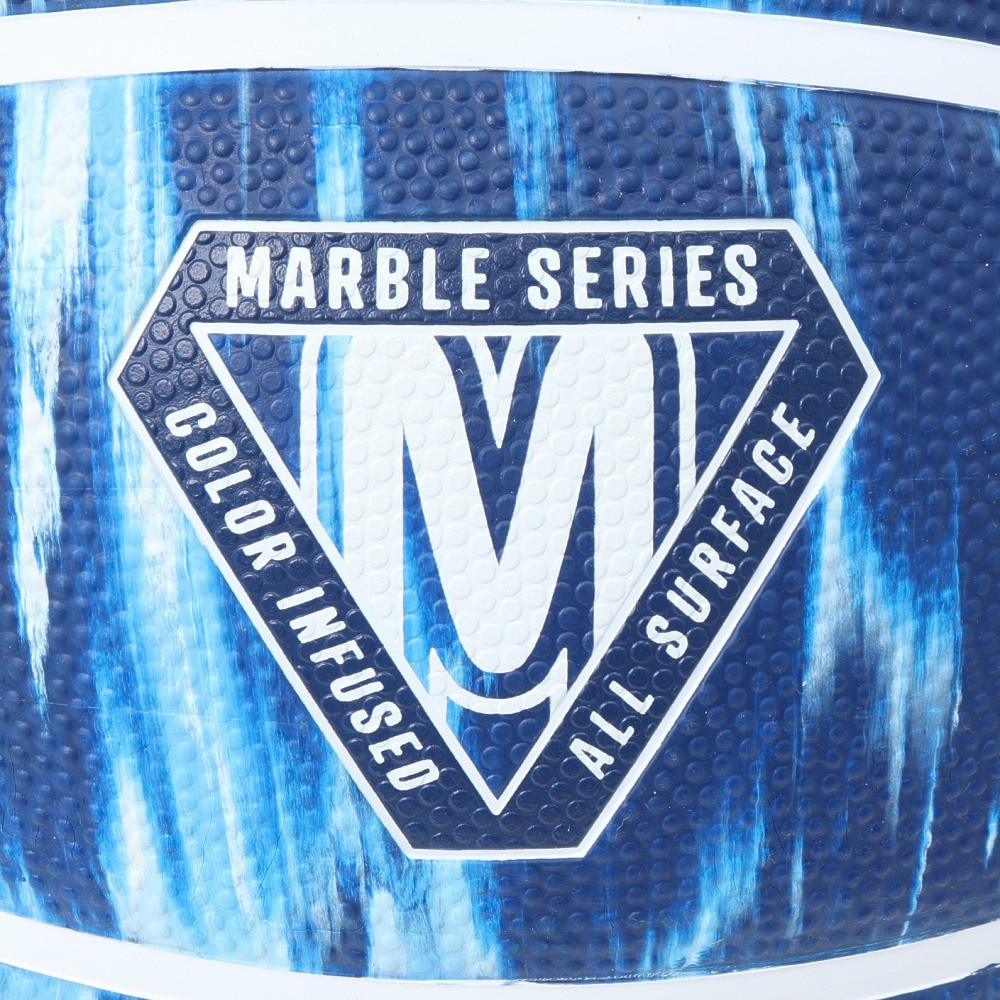 スポルディング（SPALDING）（メンズ）バスケットボール 7号球 マーブル ネイビー ライトブルー 85-069Z