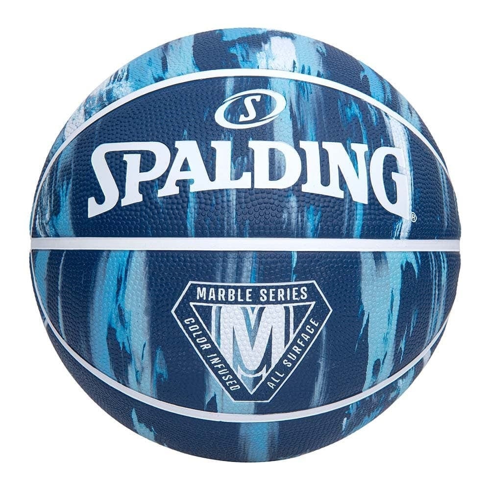 スポルディング（SPALDING）（メンズ）バスケットボール 7号球 マーブル ネイビー ライトブルー 85-069Z