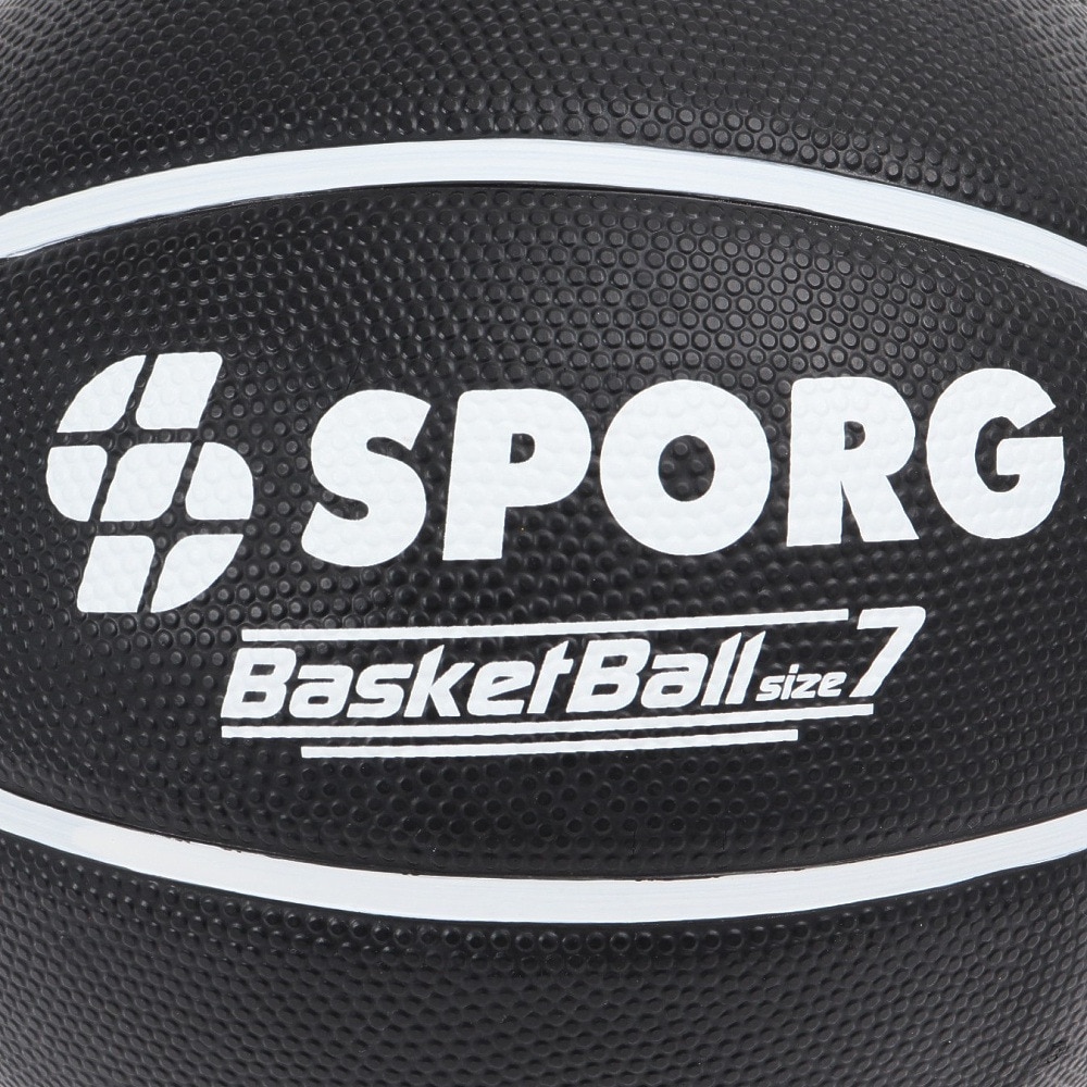 SPORG（SPORG）（メンズ）バスケットボール 7号球 ラバー SPBB-02 BLK