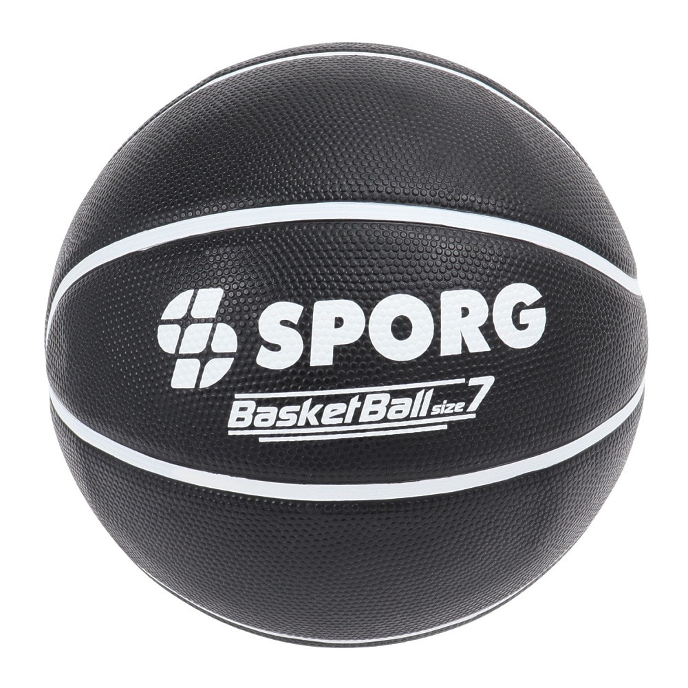 SPORG（SPORG）（メンズ）バスケットボール 7号球 ラバー SPBB-02 BLK