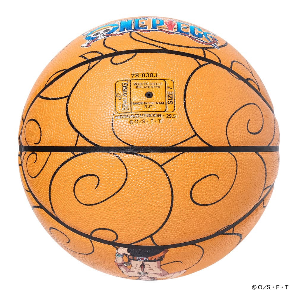 スポルディング（SPALDING）（メンズ）バスケットボール 7号球 ONE PIECE メラメラの実 合成皮革 78-038J