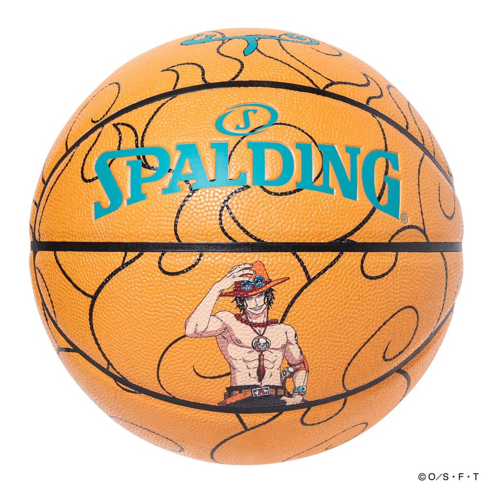 スポルディング（SPALDING）（メンズ）バスケットボール 7号球 ONE PIECE メラメラの実 合成皮革 78-038J