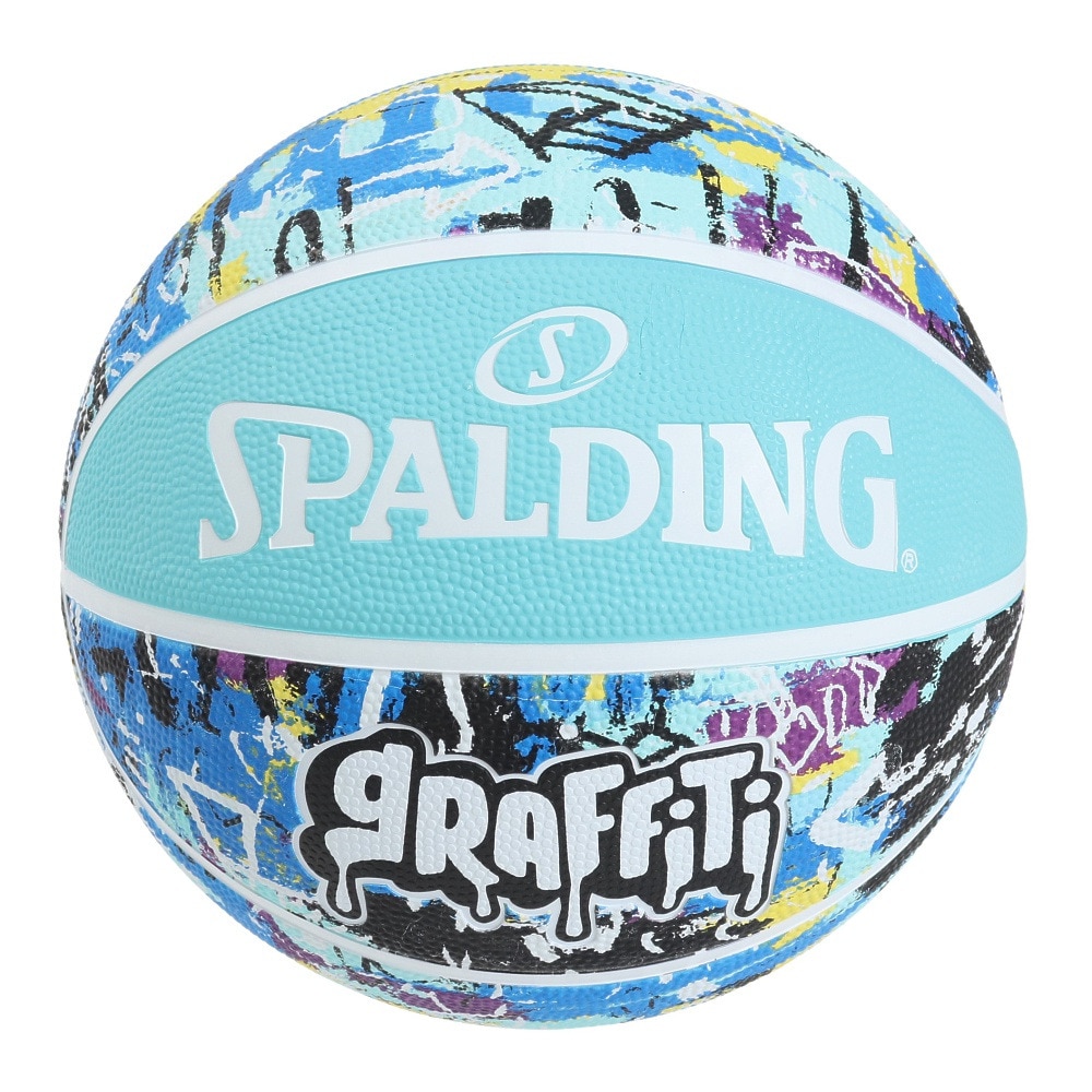 スポルディング（SPALDING）（レディース）バスケットボール 6号球 グラフィティ ブルー 84-529J