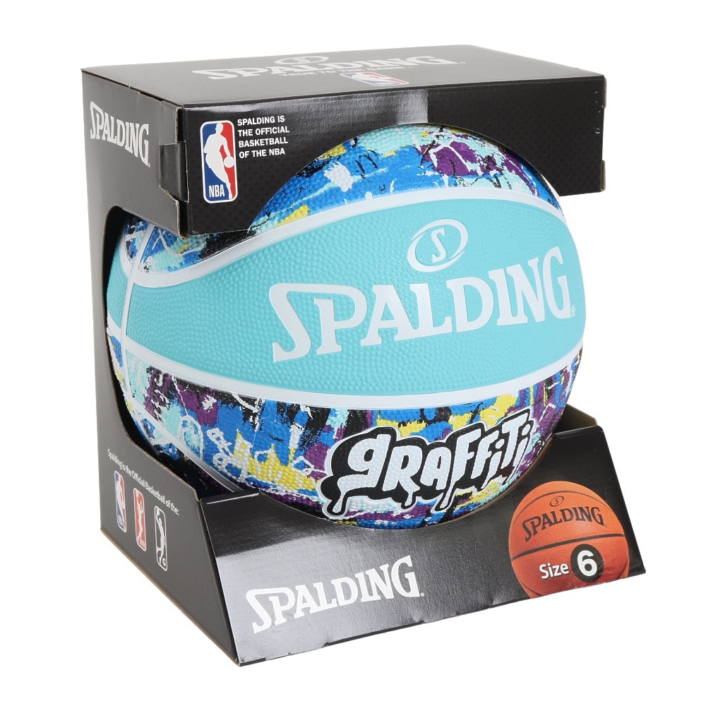 スポルディング（SPALDING）（レディース）バスケットボール 6号球 グラフィティ ブルー 84-529J