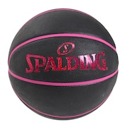 スポルディング（SPALDING）（レディース）バスケットボール ホログラム ブラック×ピンク 6号球 84-534J 屋外 室外