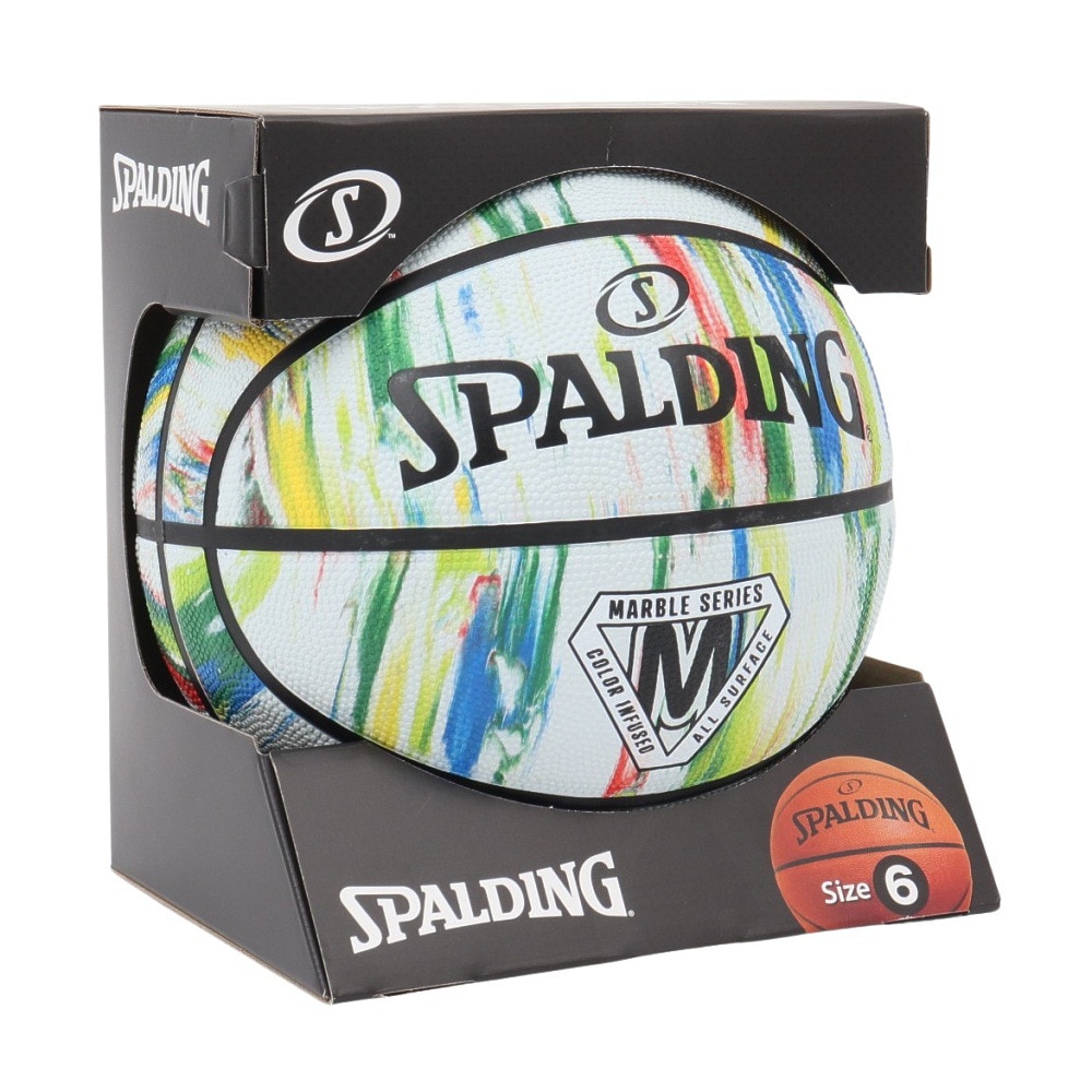 スポルディング（SPALDING）（レディース）バスケットボール 6号球 マーブル レインボー 84-406Z