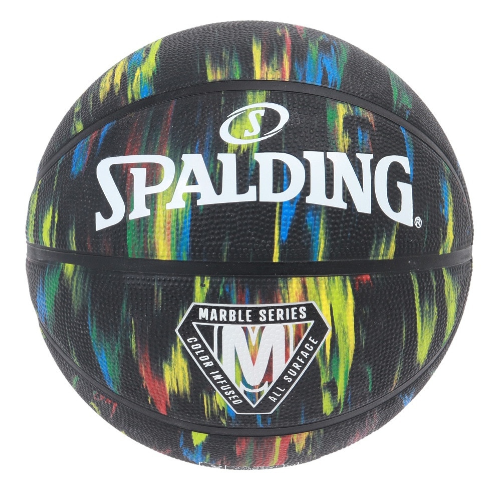 スポルディング（SPALDING）（メンズ、レディース）バスケットボール 6号球 マーブル ブラック ラバー 84-407Z