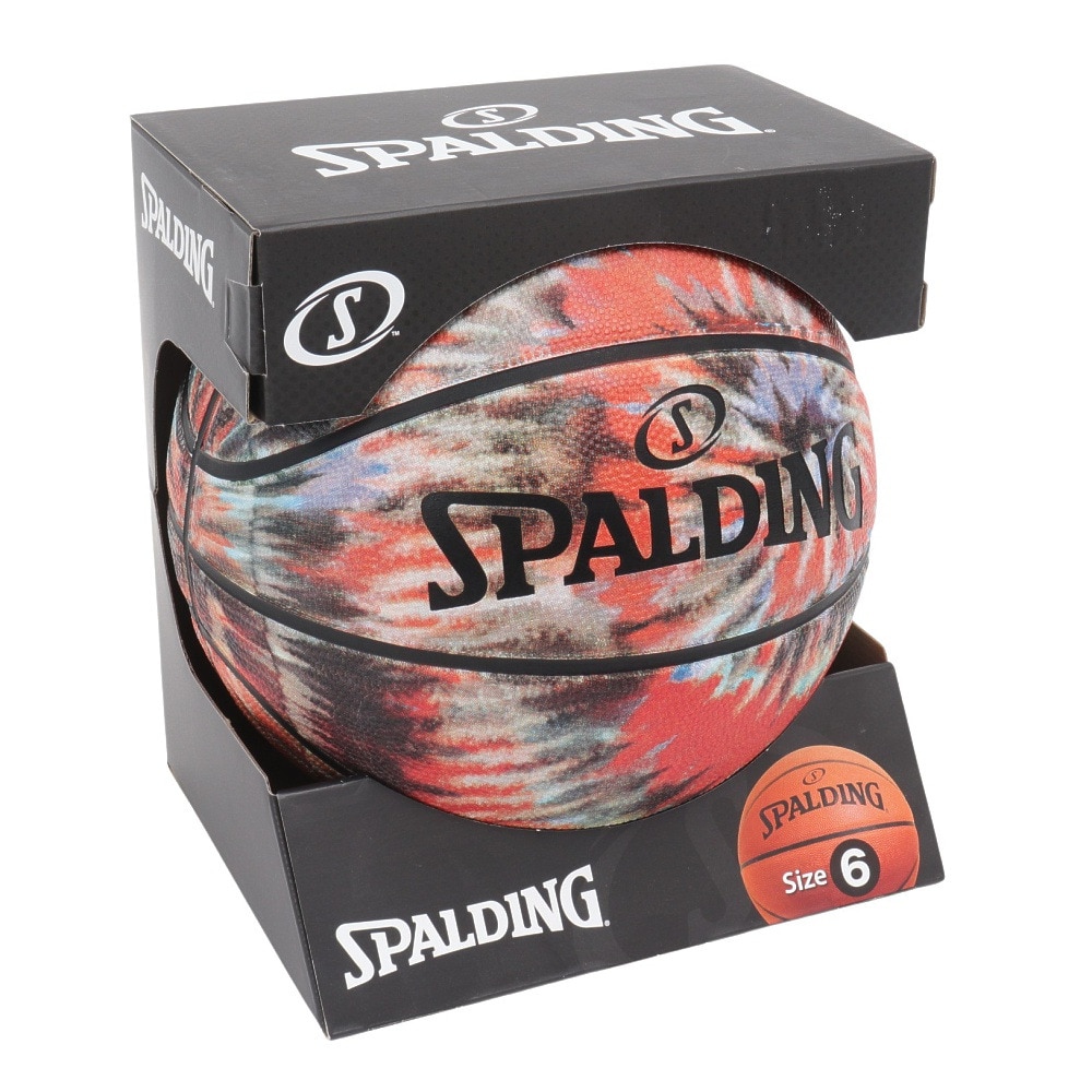 スポルディング（SPALDING）（レディース、キッズ）バスケットボール スパイラルダイ レッド 6号球 ラバー 84-807J