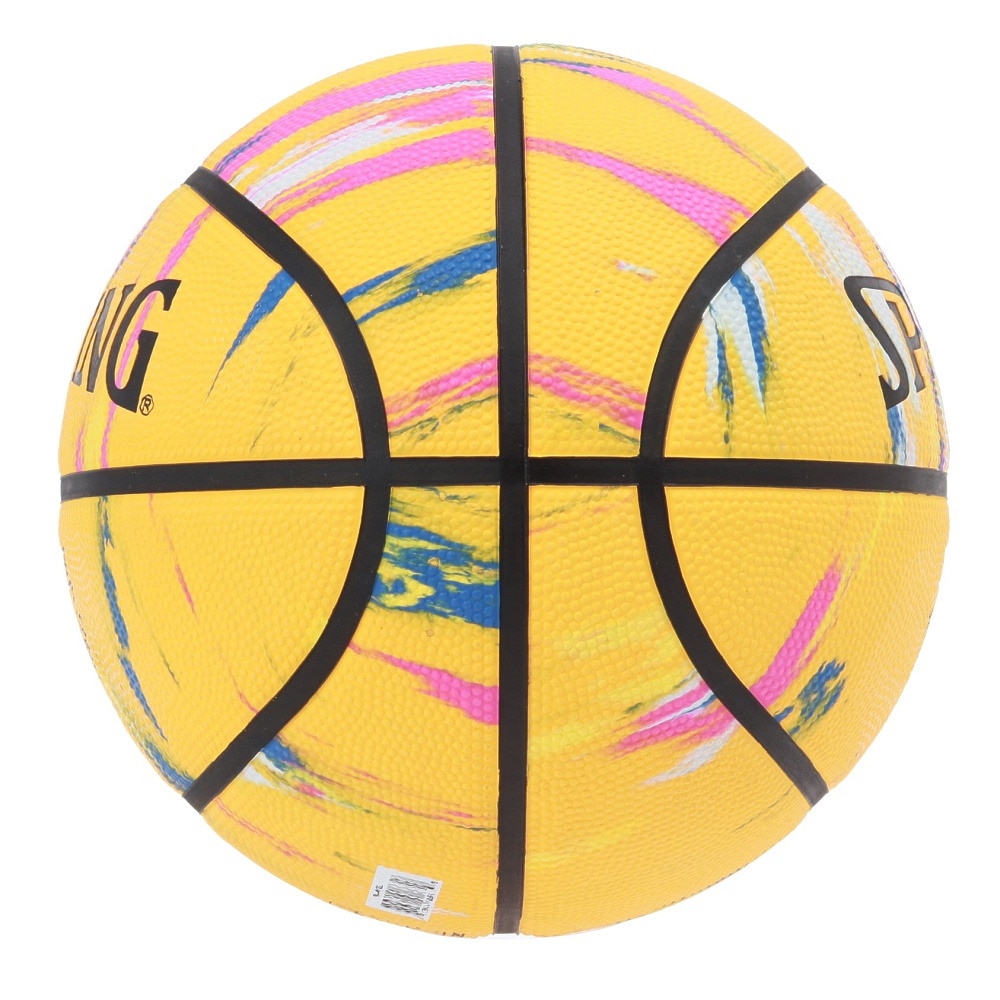 スポルディング（SPALDING）（メンズ、レディース）バスケットボール 6号球 マーブル イエロー ラバー 84-410Z