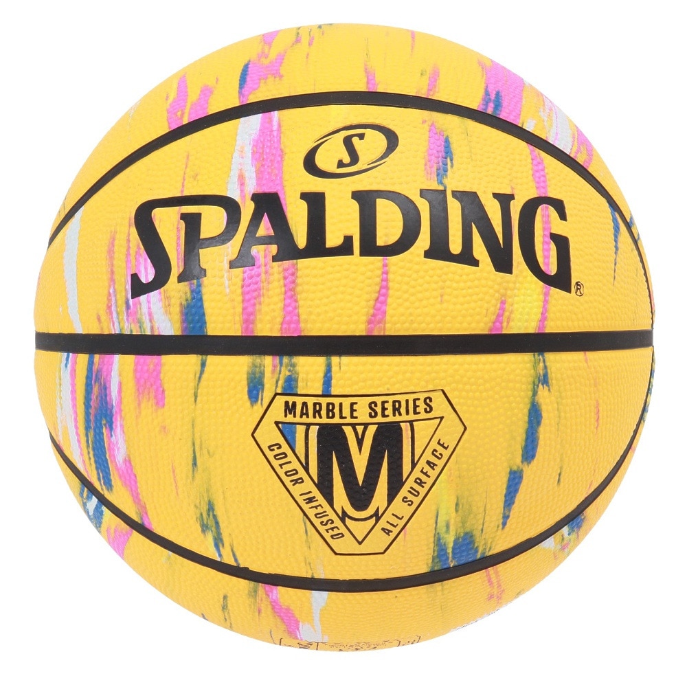 スポルディング（SPALDING）（メンズ、レディース）バスケットボール 6号球 マーブル イエロー ラバー 84-410Z