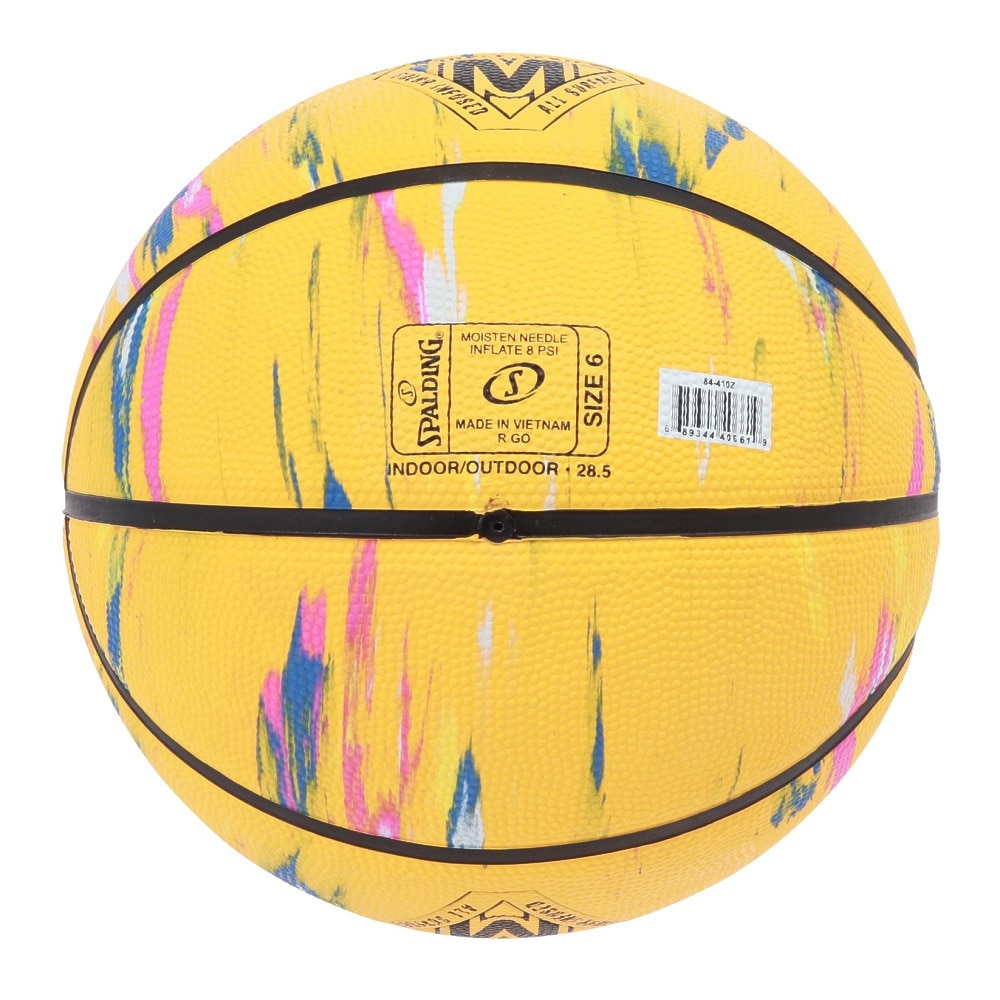 スポルディング（SPALDING）（メンズ、レディース）バスケットボール 6号球 マーブル イエロー ラバー 84-410Z