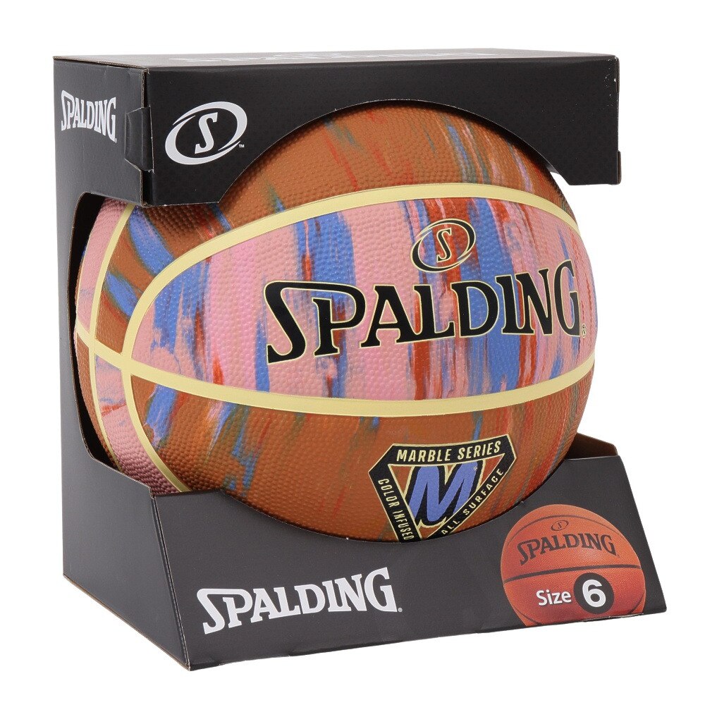 スポルディング（SPALDING）（レディース）バスケットボール 6号球 マーブル デザート サンセット 84-988J