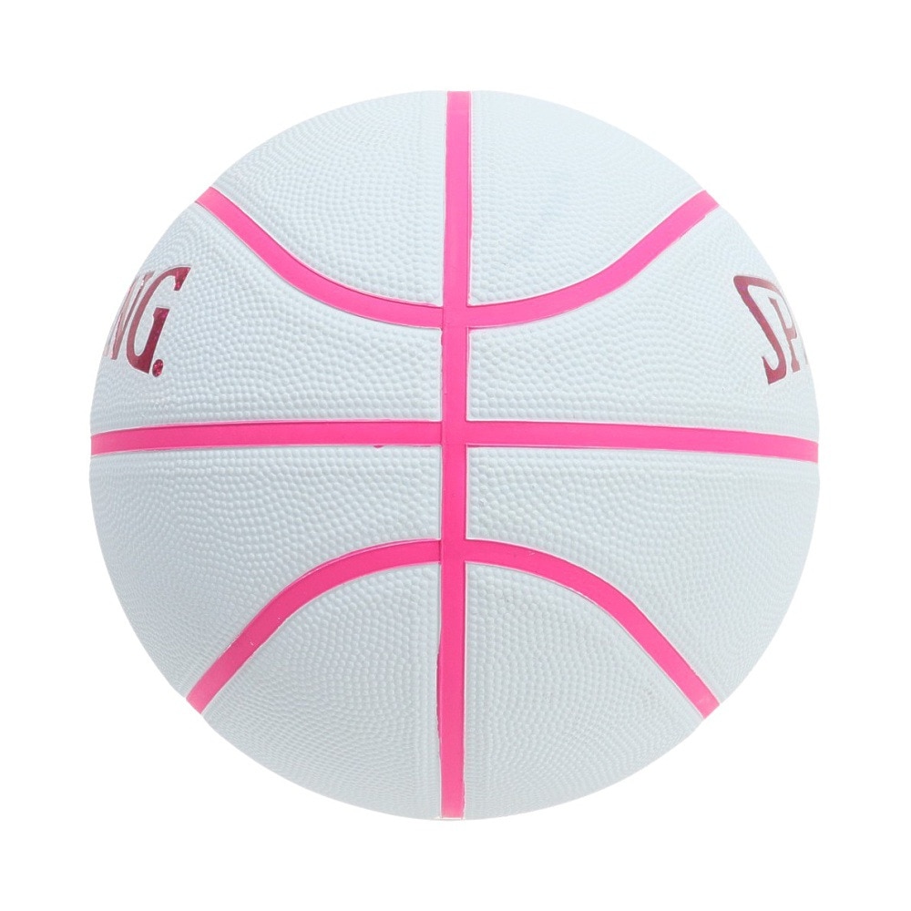 スポルディング（SPALDING）（レディース）バスケットボール 6号球 ホログラム ホワイト×ピンク ラバー 84-535J