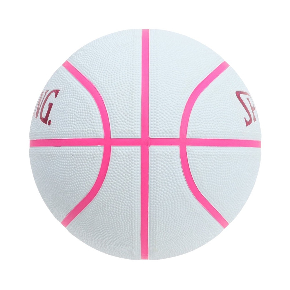 スポルディング（SPALDING）（レディース）バスケットボール 6号球 ホログラム ホワイト×ピンク ラバー 84-535J