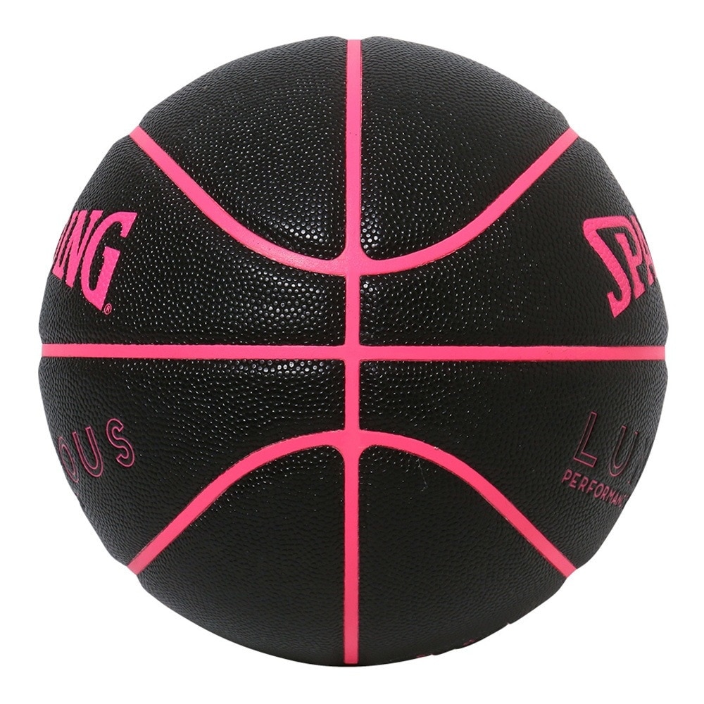 スポルディング（SPALDING）（レディース）バスケットボール 6号球 ルミナス コンポジット 77-845J ブラック×ピンク