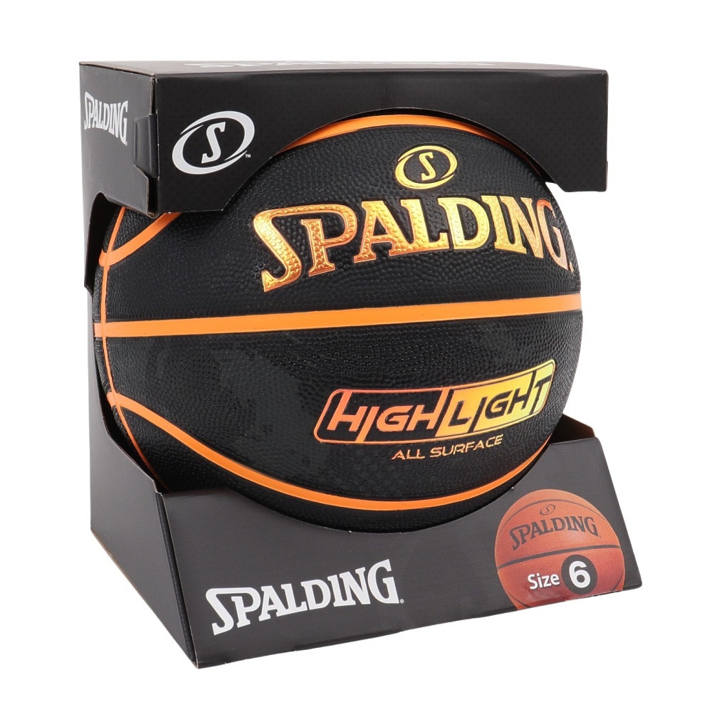スポルディング（SPALDING）（レディース）バスケットボール 6号球 ハイライト オレンジ ラバー 85-248J