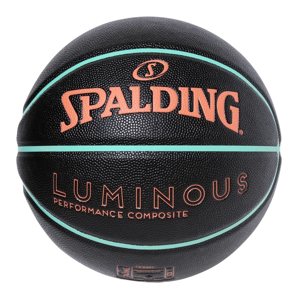 スポルディング（SPALDING）（レディース）バスケットボール 6号球 ルミナス コンポジット ブラック×サーモン×ミント 78-054J