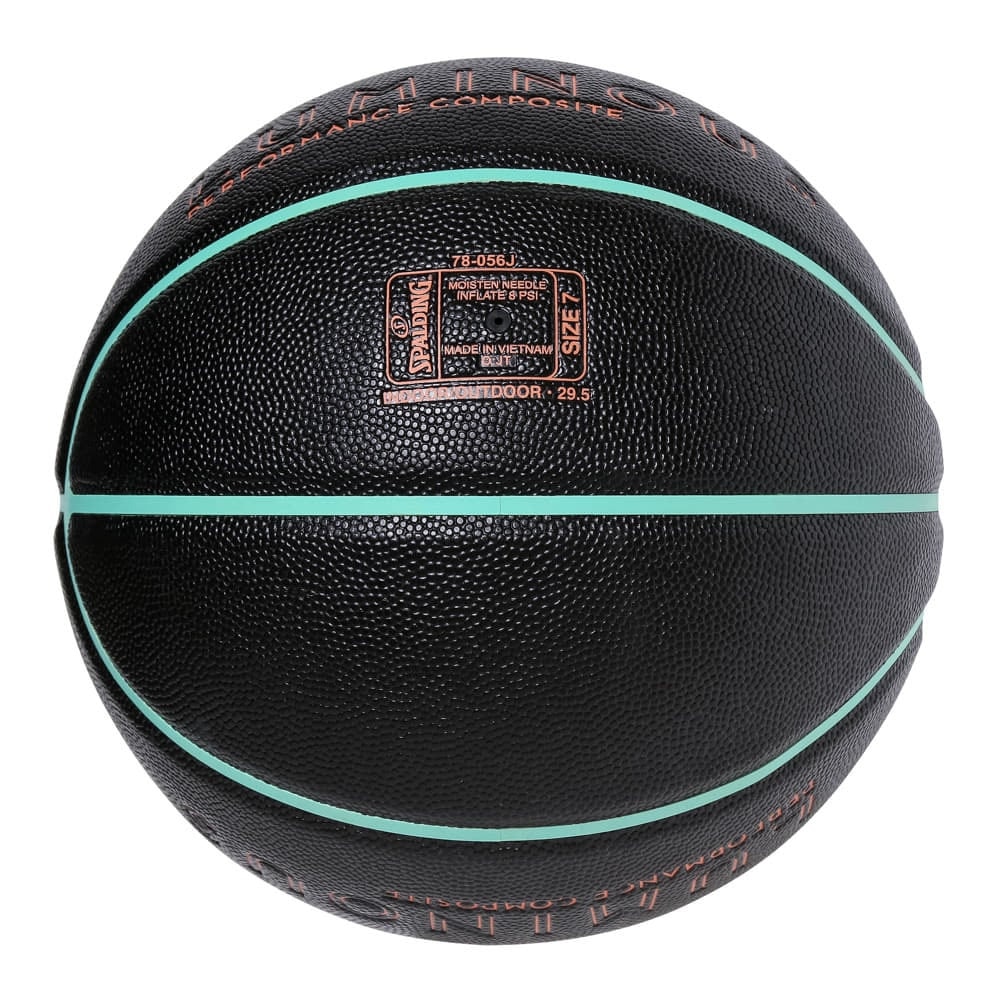 スポルディング（SPALDING）（レディース）バスケットボール 6号球 ルミナス コンポジット ブラック×サーモン×ミント 78-054J