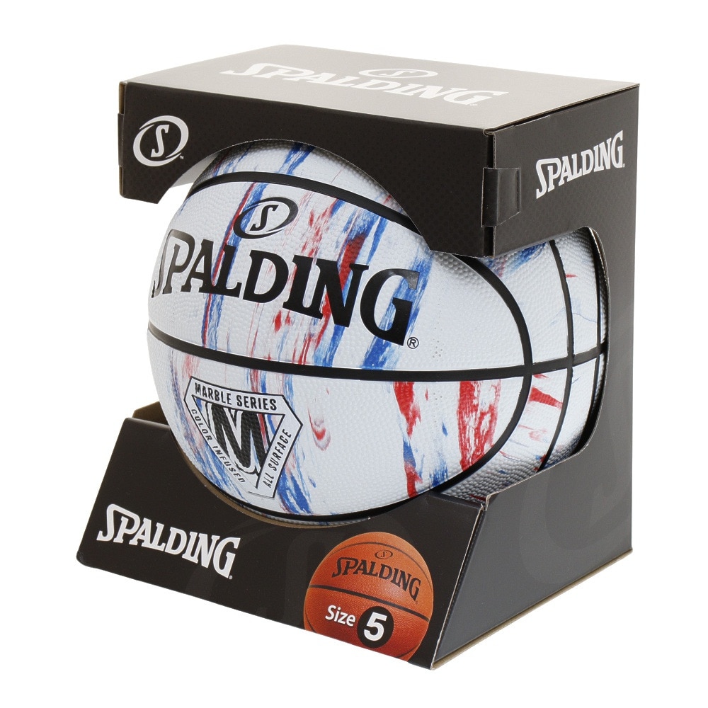 スポルディング（SPALDING）（キッズ）バスケットボール 5号球 マーブル トリコロール 84-416Z