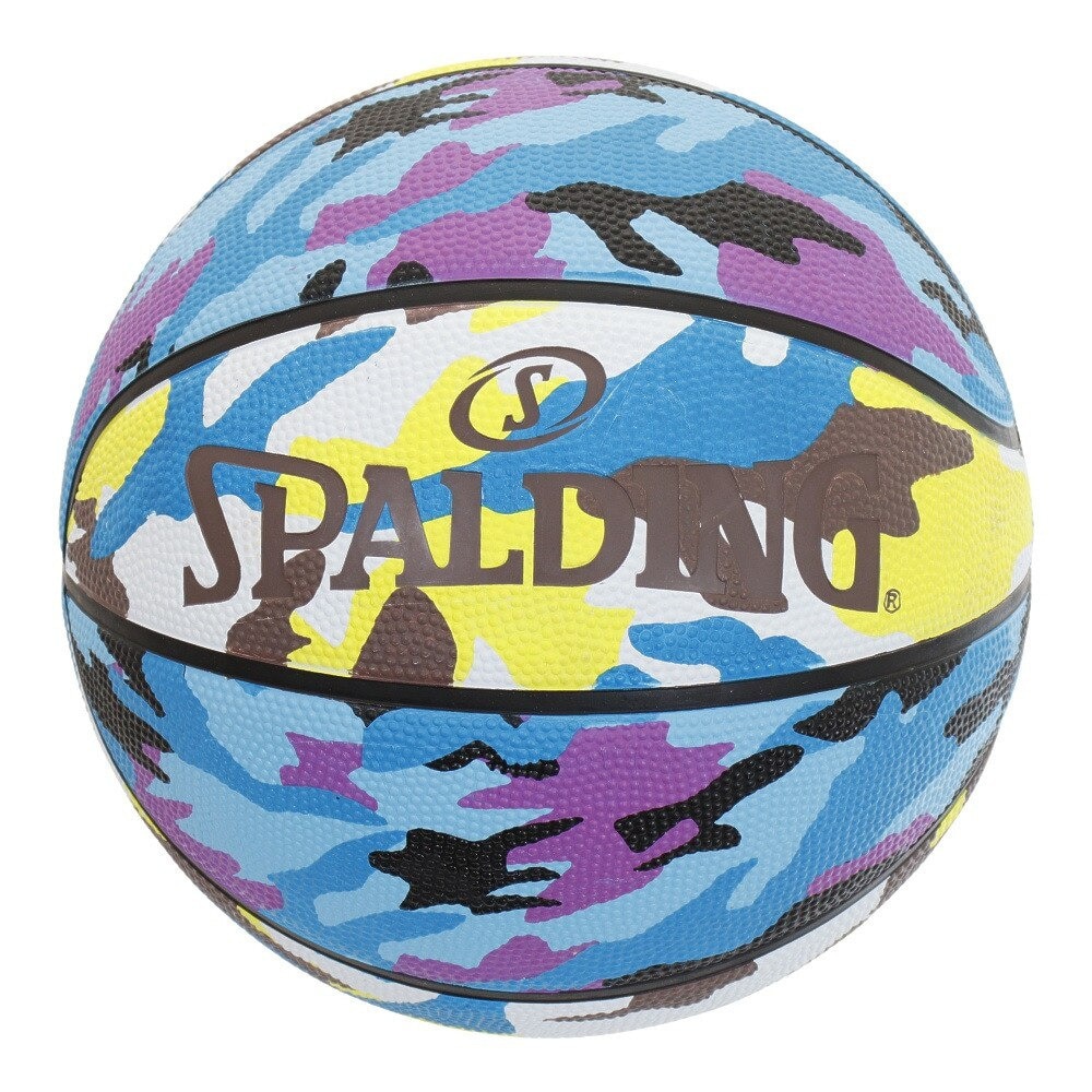 スポルディング（SPALDING）（キッズ）バスケットボール 5号球 マルチカモ ブルー×ブラウン 84-494J
