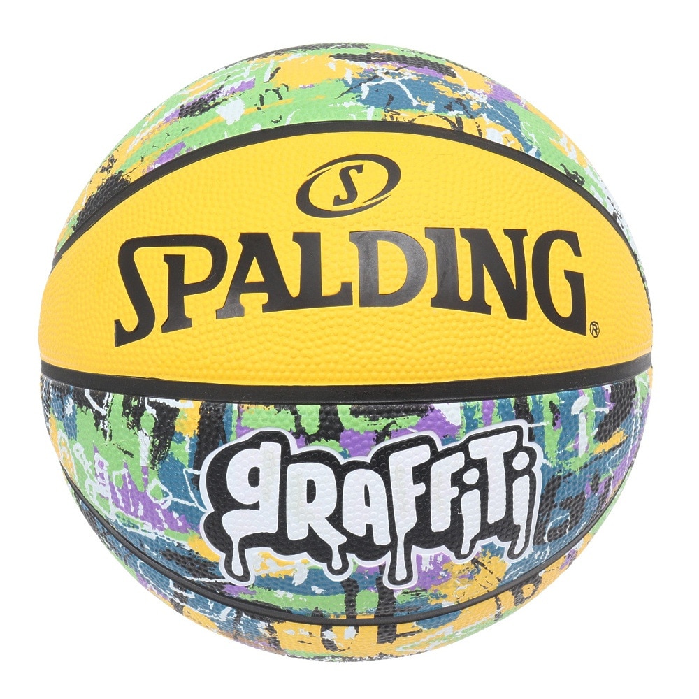 スポルディング（SPALDING）（キッズ）バスケットボール 5号球 ジュニア グラフィティグリーンxイエロー ラバー 84-518J