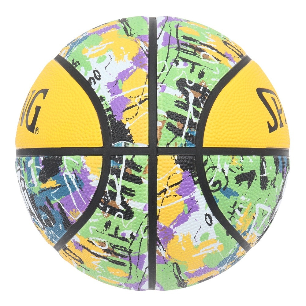 スポルディング（SPALDING）（キッズ）バスケットボール 5号球 ジュニア グラフィティグリーンxイエロー ラバー 84-518J