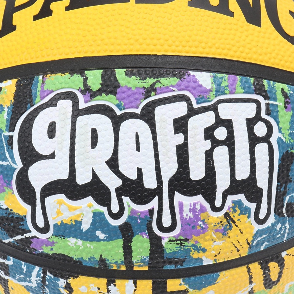 スポルディング（SPALDING）（キッズ）バスケットボール 5号球 ジュニア グラフィティグリーンxイエロー ラバー 84-518J