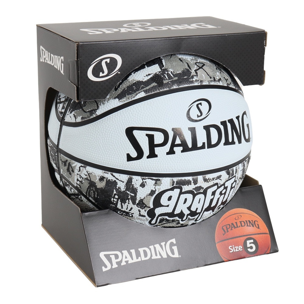スポルディング（SPALDING）（キッズ）バスケットボール 5号球 グラフィティ ホワイト 5号球 84-523J