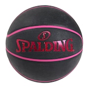 スポルディング（SPALDING）（キッズ）バスケットボール ホログラム ブラック×ピンク 5号球 84-526J 屋外 室外