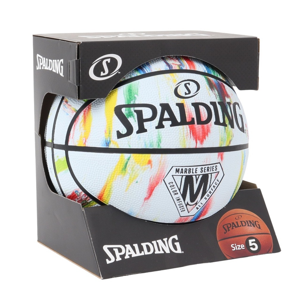 スポルディング（SPALDING）（キッズ）バスケットボール 5号球 マーブル レインボー 84-415Z