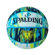 スポルディング（SPALDING）（キッズ）バスケットボール 5号球 マーブル ブルー×イエロー ラバー 84-804J 屋外 室外