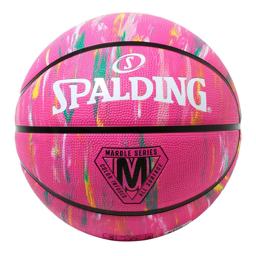 スポルディング（SPALDING）（キッズ）バスケットボール 5号球 マーブル ピンク ラバー 84-417Z